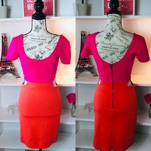 Lucca Couture, Hot Pink/Orange Mini Dress